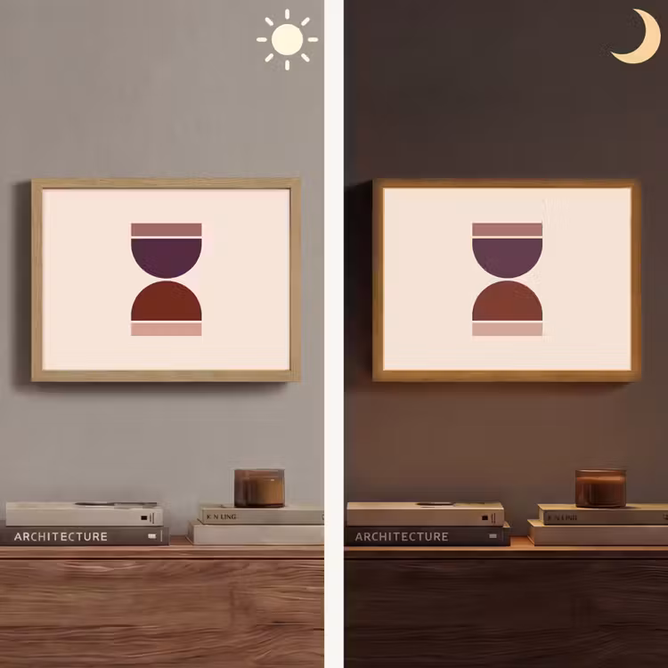 Lightbox - Wandlamp - Zandloper - Symmetrisch - Rood - Paars — 6