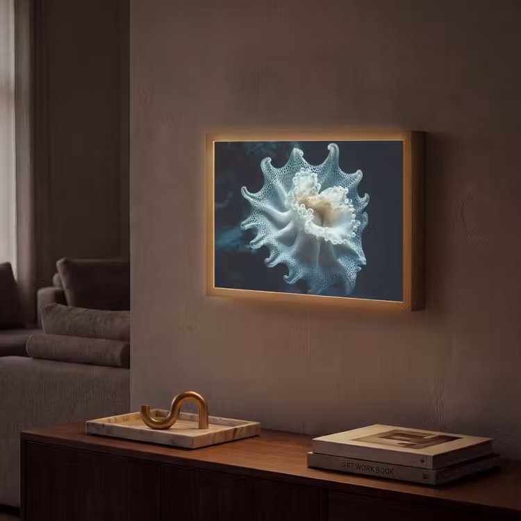 Lightbox - Wandlamp - Zeewezen - Wit - Golven - Water — 2