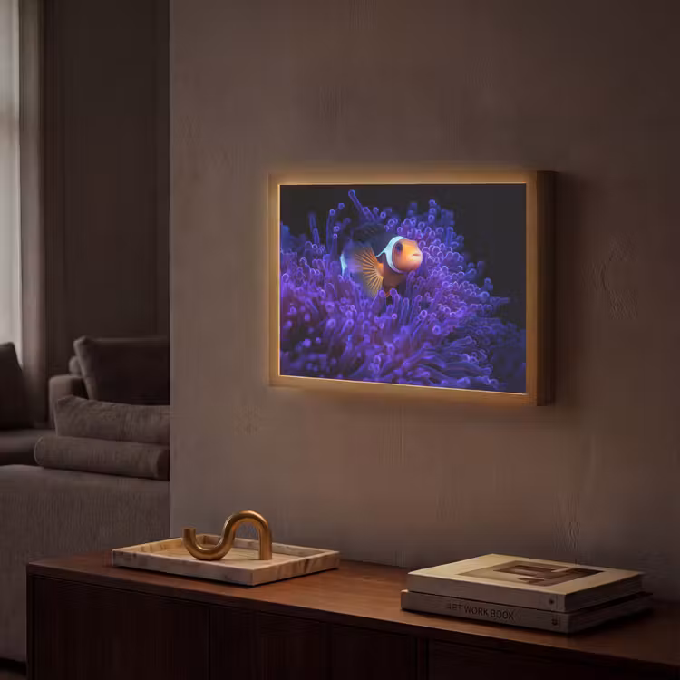 Lightbox - Wandlamp - Koraal - Vis - Oranje - Zee — 2