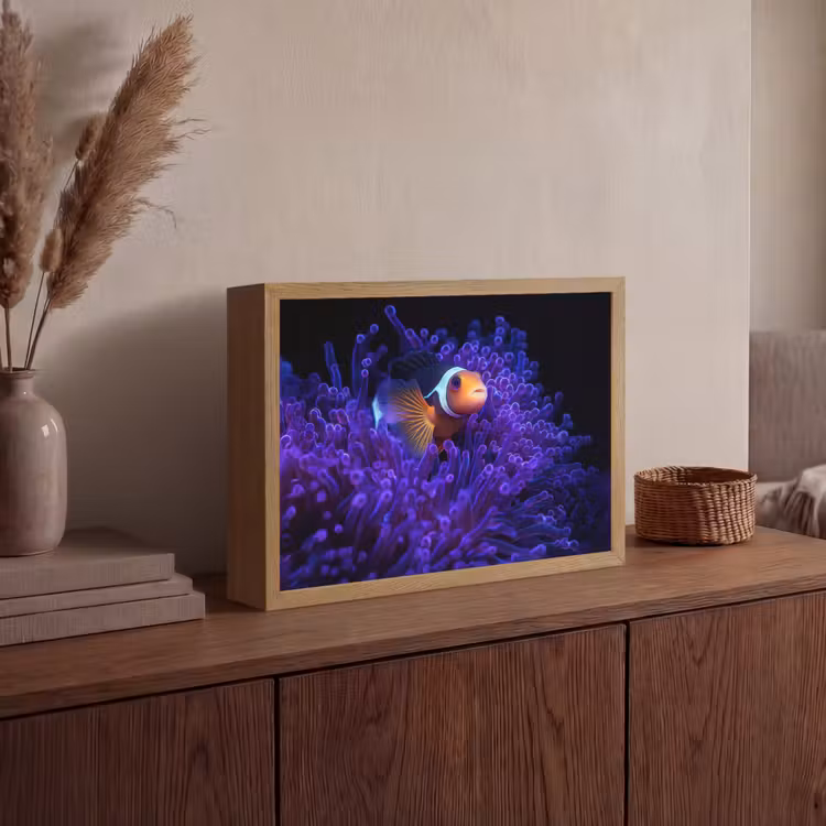 Lightbox - Wandlamp - Koraal - Vis - Oranje - Zee — 4