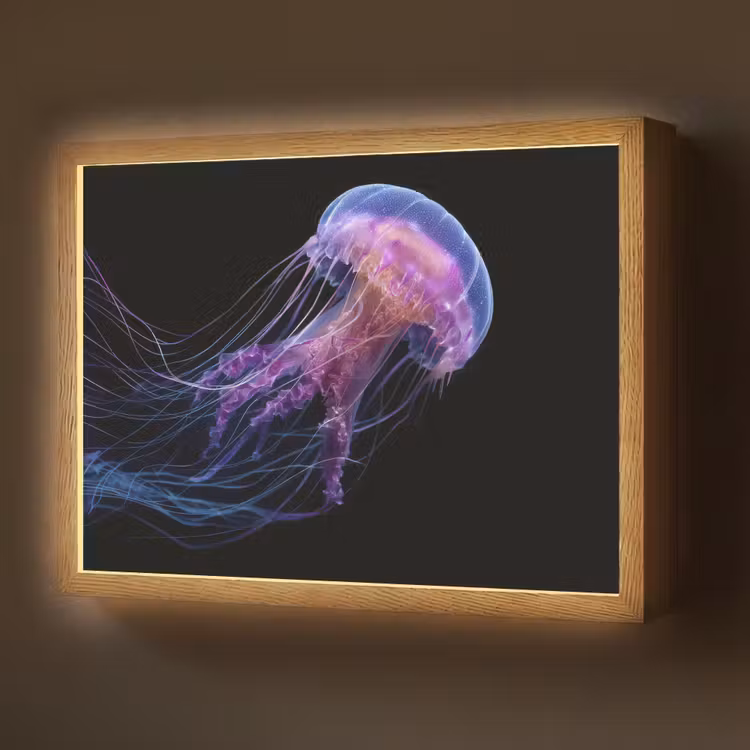 Lightbox - Wandlamp - Kwal - Doorzichtig - Roze - Tentakels — 1
