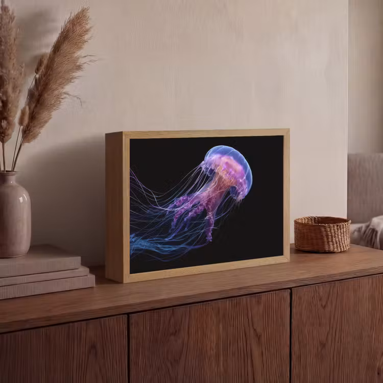 Lightbox - Wandlamp - Kwal - Doorzichtig - Roze - Tentakels — 4