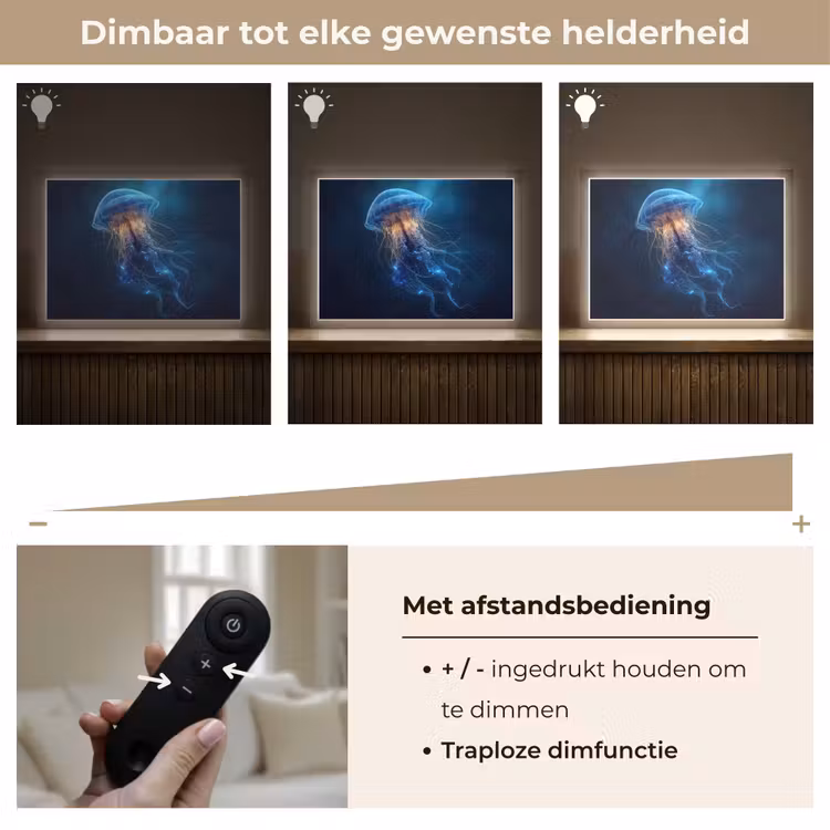 Lightbox - Wandlamp - Kwal - Lichtgevend - Tentakels - Blauw — 9