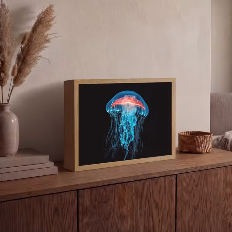Lightbox - Wandlamp - Kwal - Tentakels - Blauw - Licht — 4
