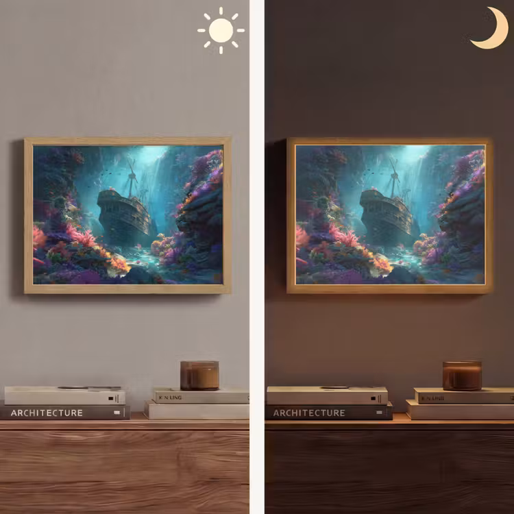 Lightbox - Wandlamp - Schip - Hout - Koraalriffen - Zonlicht — 6