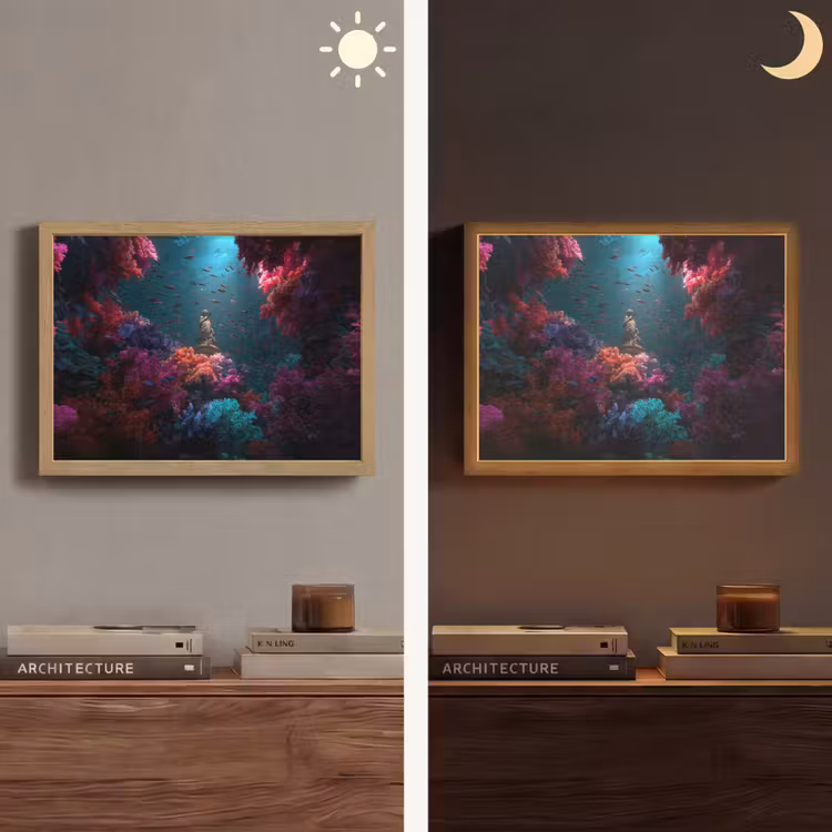 Lightbox - Wandlamp - Standbeeld - Zeebodem - Koraal - Kleurrijk — 6