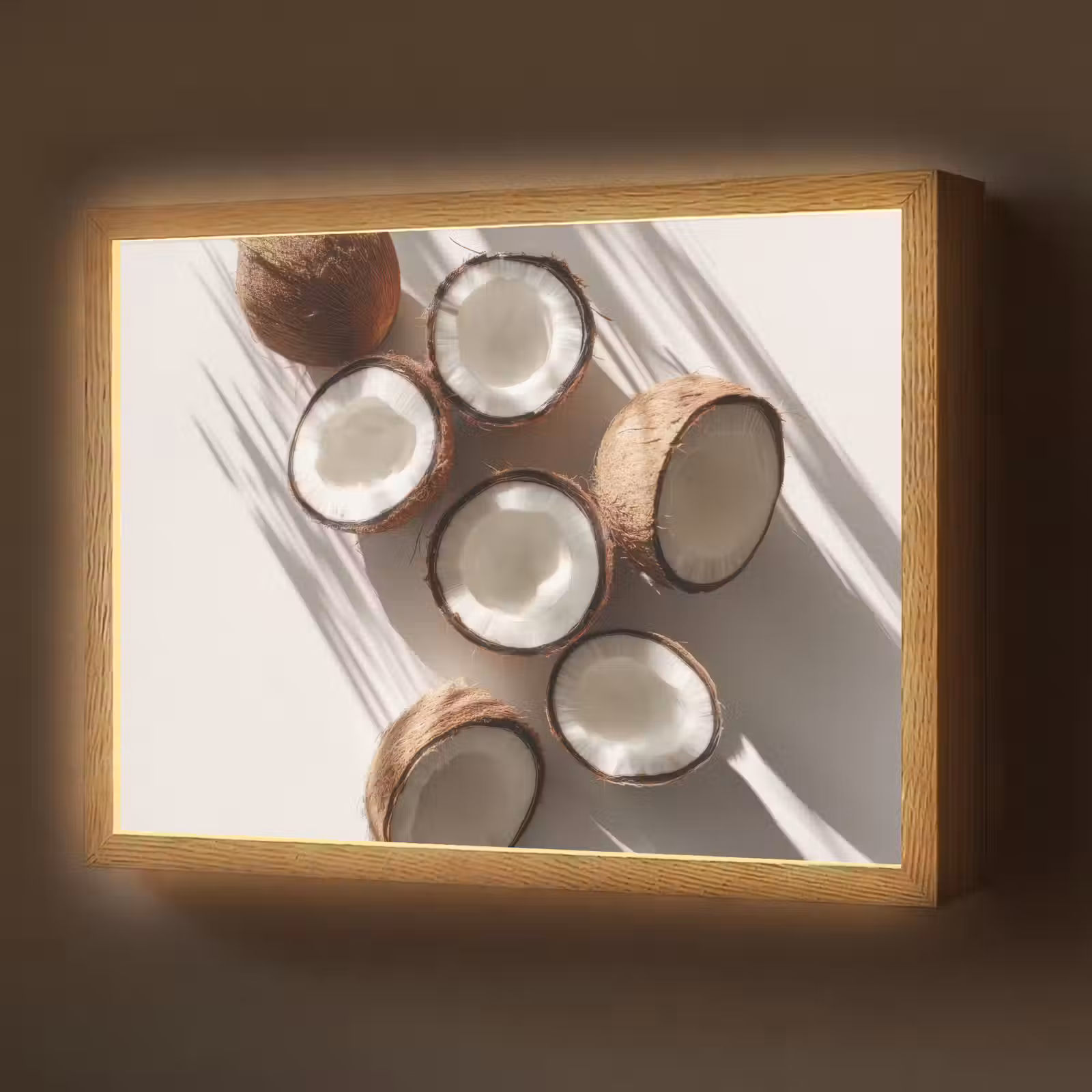 Lightbox - Wandlamp - Kokosnoten - Bruin - Shaduw — 1