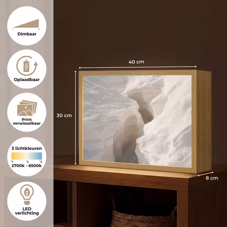 Lightbox - Wandlamp - Kloof - Wit - Sneeuw — 10