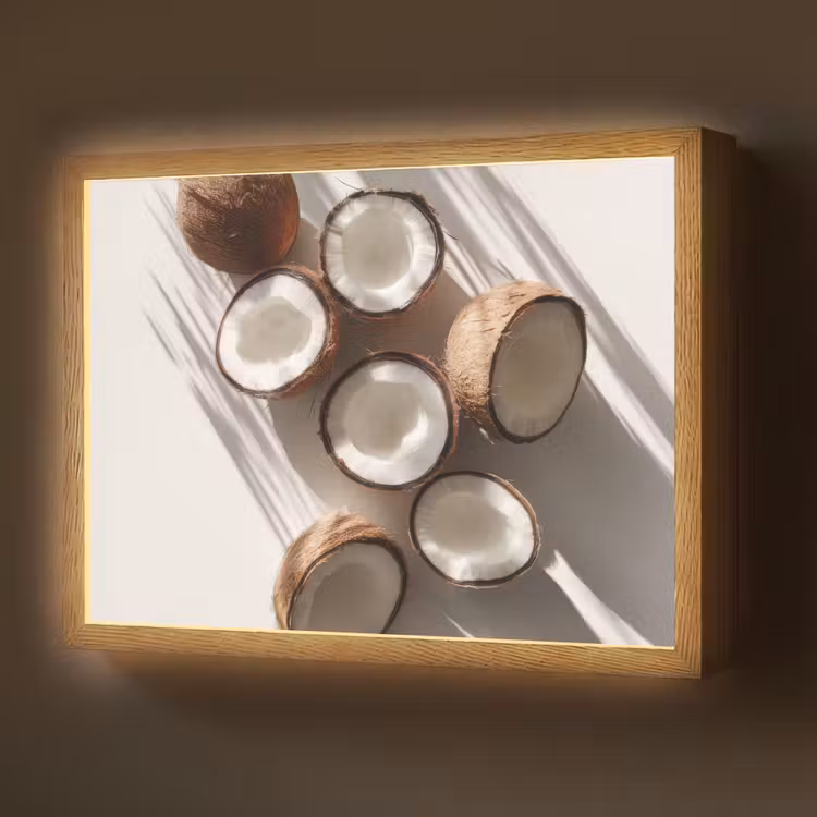 Lightbox - Wandlamp - Kokosnoten - Bruin - Shaduw — 1