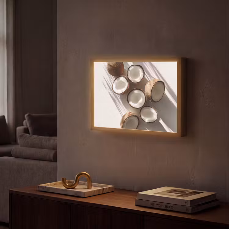 Lightbox - Wandlamp - Kokosnoten - Bruin - Shaduw — 2