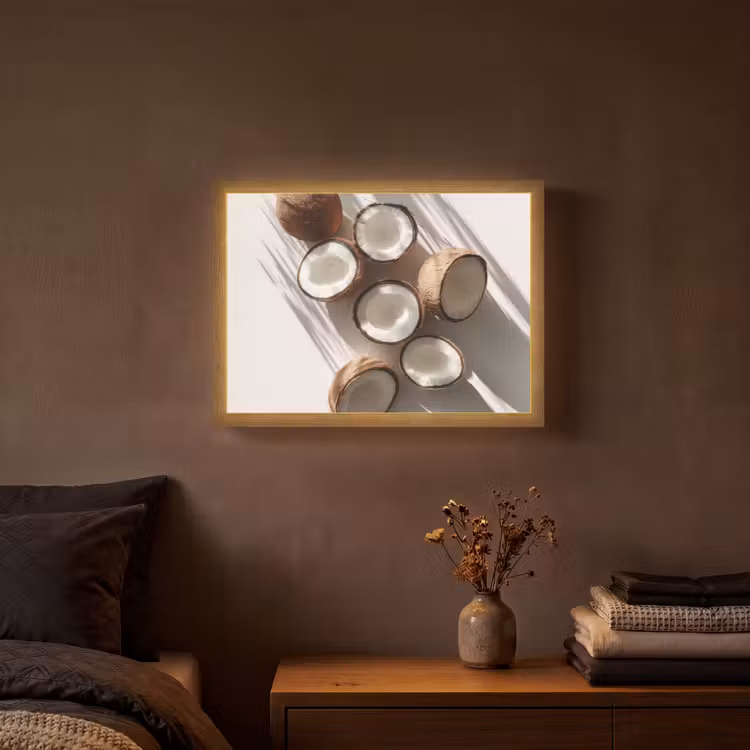 Lightbox - Wandlamp - Kokosnoten - Bruin - Shaduw — 3