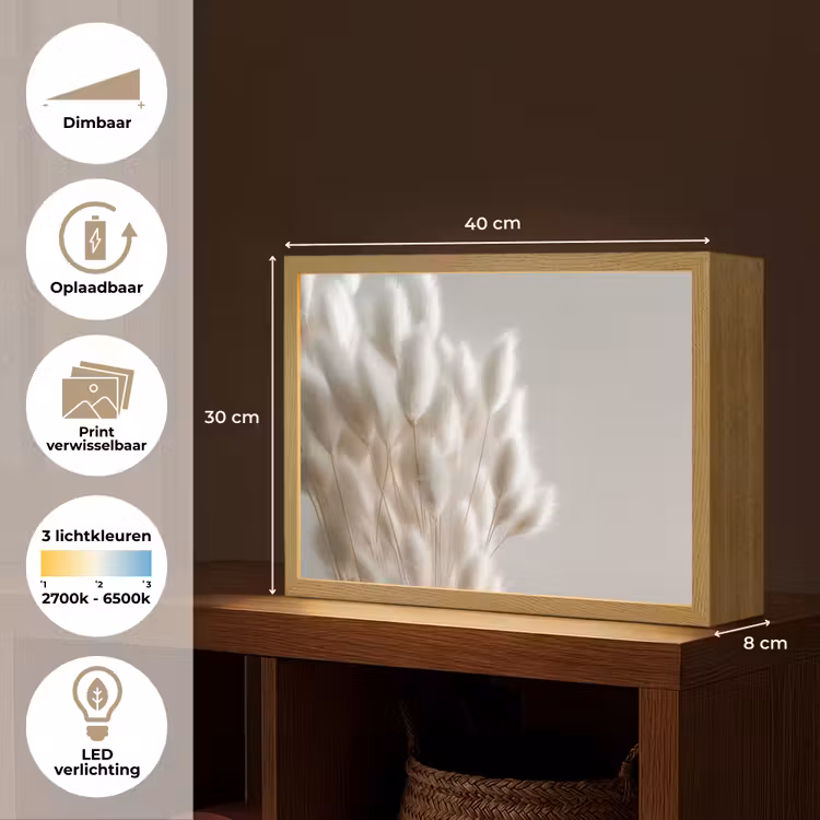 Lightbox - Wandlamp - Pluimen - Beige - Minimalistisch — 10
