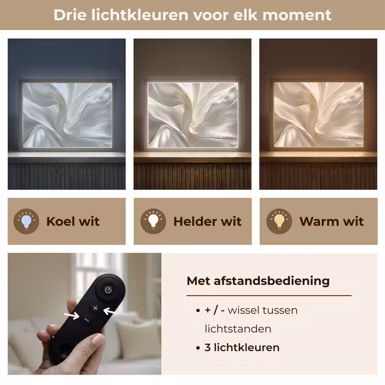Lightbox - Wandlamp - Stof - Plooien - Goud — 8