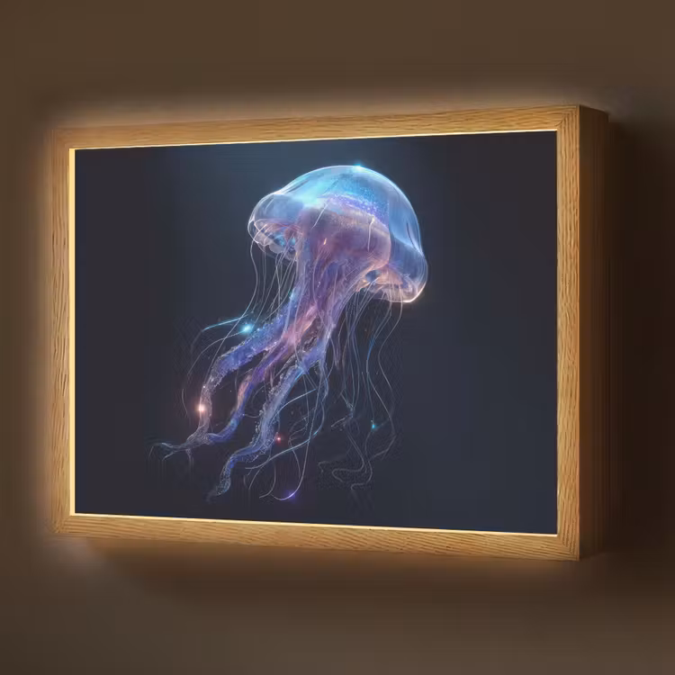 Lightbox - Wandlamp - Tentakels - Kwal - Paars - Sprankeling — 1