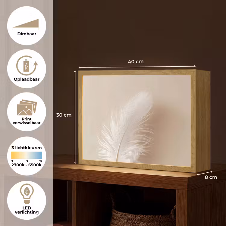Lightbox - Wandlamp - Veer - Minimalistisch - Roze — 10