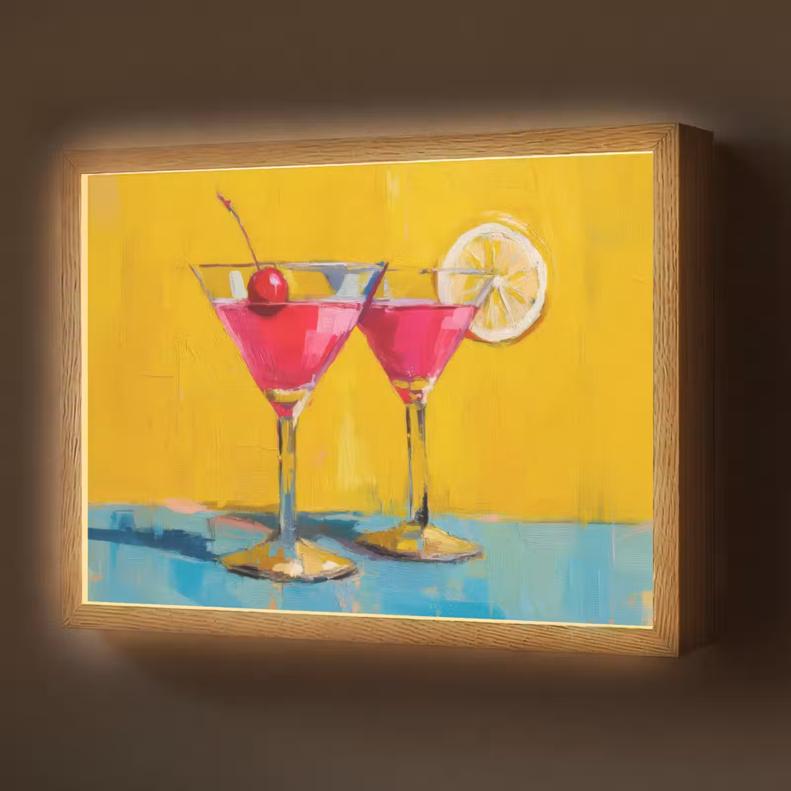 Lightbox - Wandlamp - Glazen - Cocktail - Citroen - Kers — 1