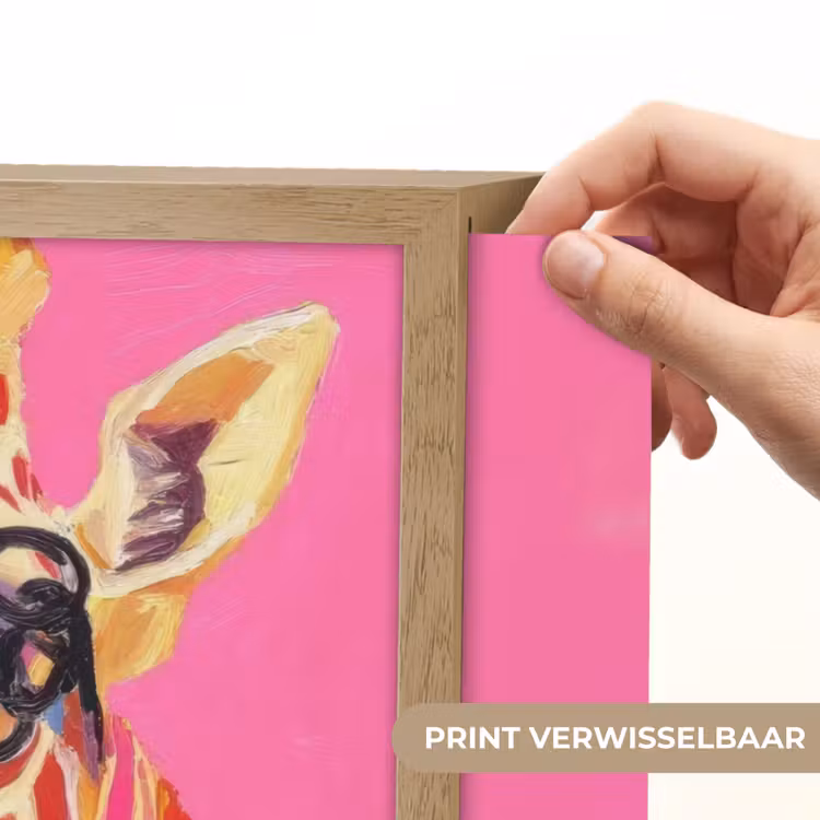 Lightbox - Wandlamp - Giraf - Roze - Bril - Sjaal — 5