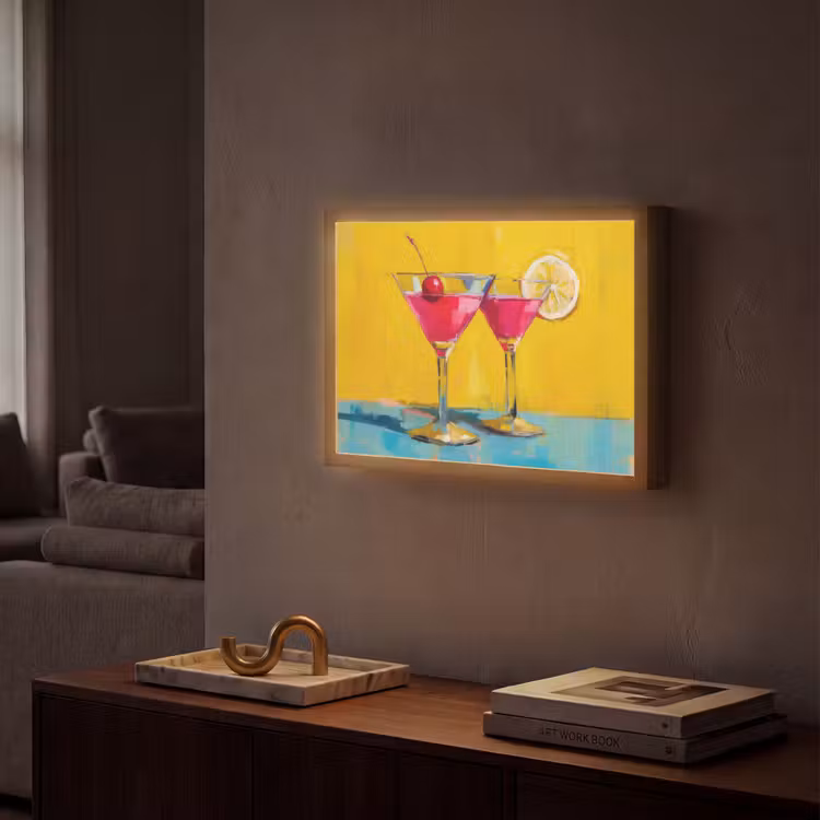Lightbox - Wandlamp - Glazen - Cocktail - Citroen - Kers — 2