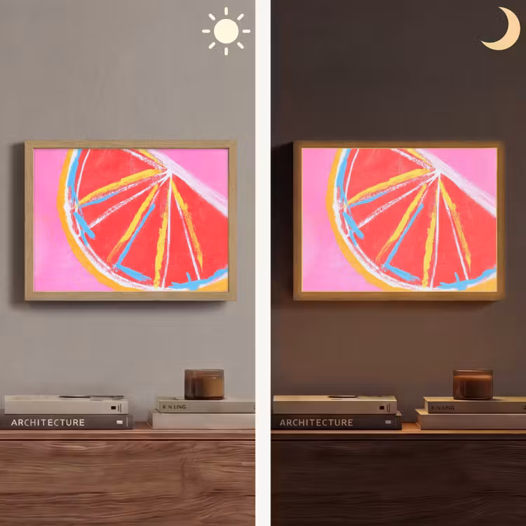 Lightbox - Wandlamp - Grapefruit - Geschilderd - Roze - Strepen — 6