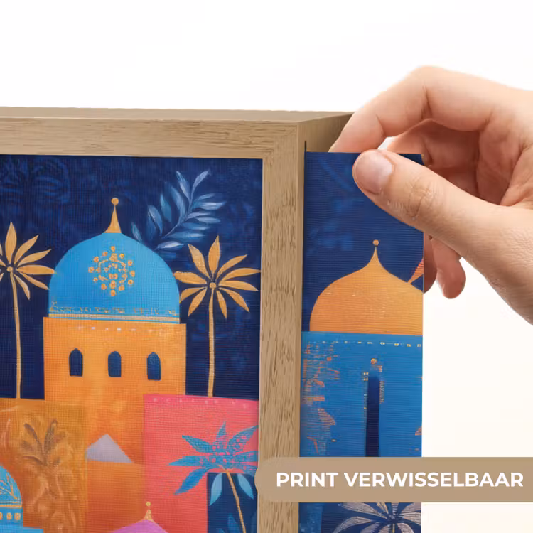 Lightbox - Wandlamp - Kleurrijke gebouwen - Avondlicht - Islamitisch — 5