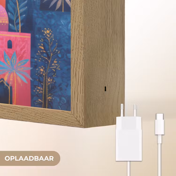 Lightbox - Wandlamp - Kleurrijke gebouwen - Avondlicht - Islamitisch — 7
