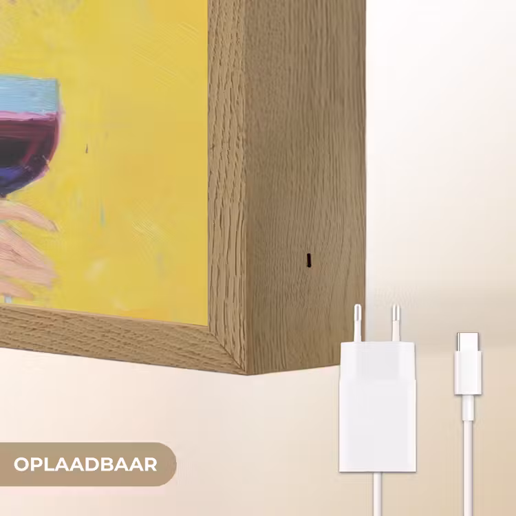 Lightbox - Wandlamp - Vrouw - Hoed - Paars - Wijn — 7