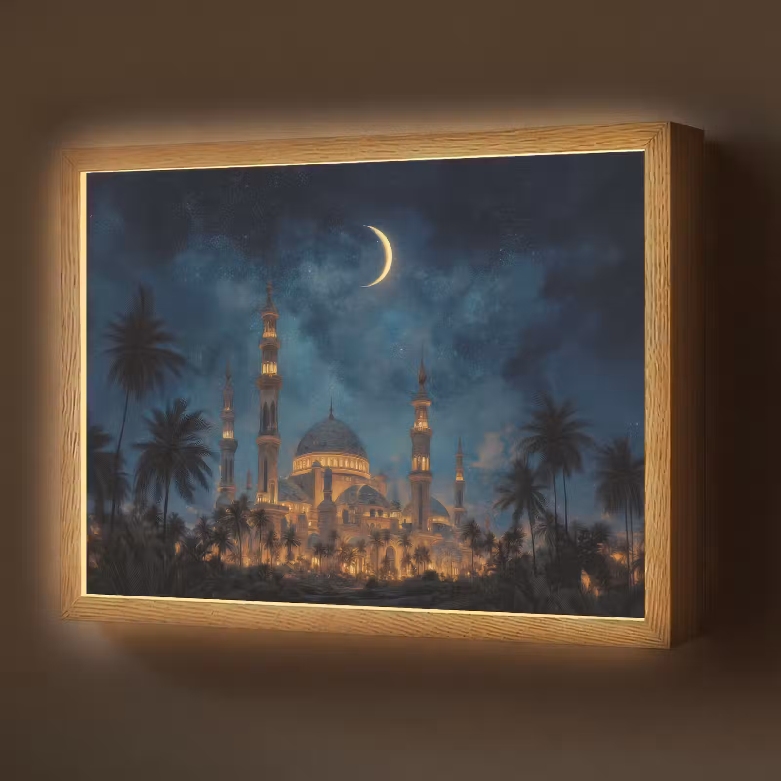 Lightbox - Wandlamp - Sterrenhemel - Maan - Palmbomen - Moskee — 1