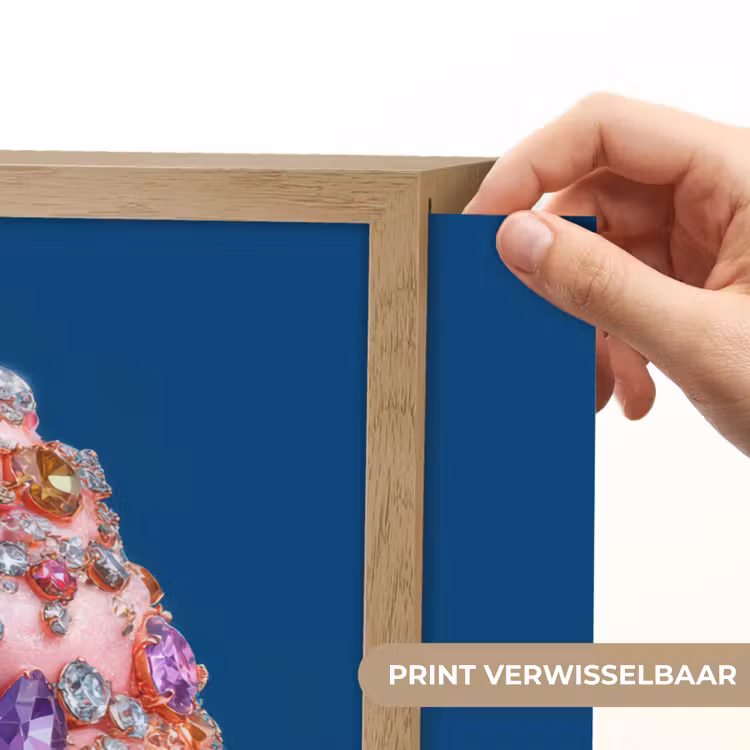 Lightbox - Wandlamp - Ijsje - Hoorntje - Steentjes - Blauw — 5