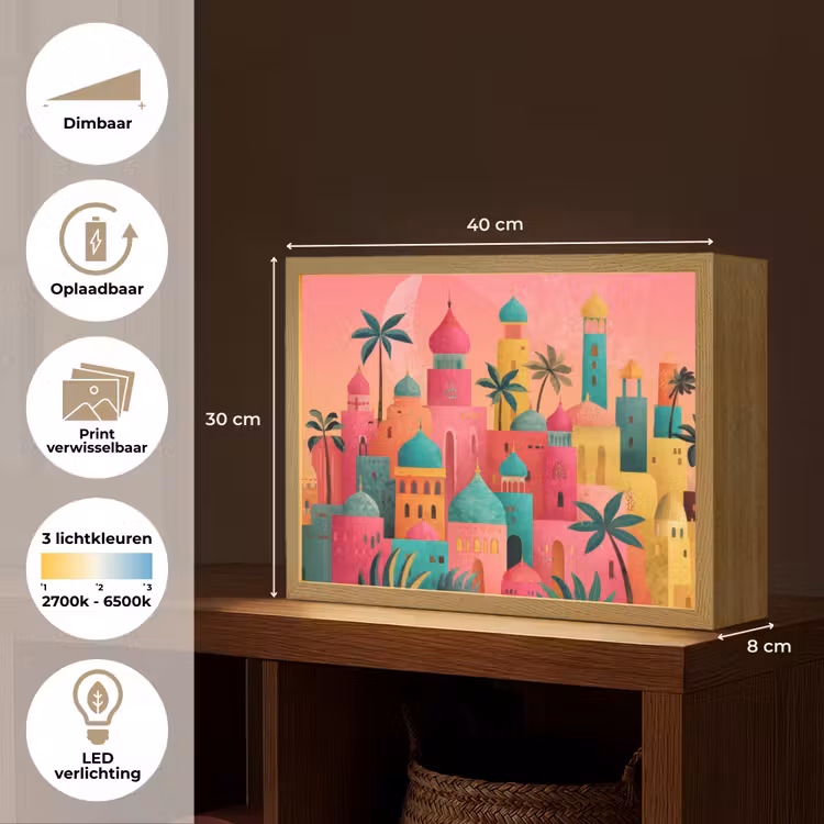 Lightbox - Wandlamp - Kleurrijk - Palmbomen - Islamitisch — 10