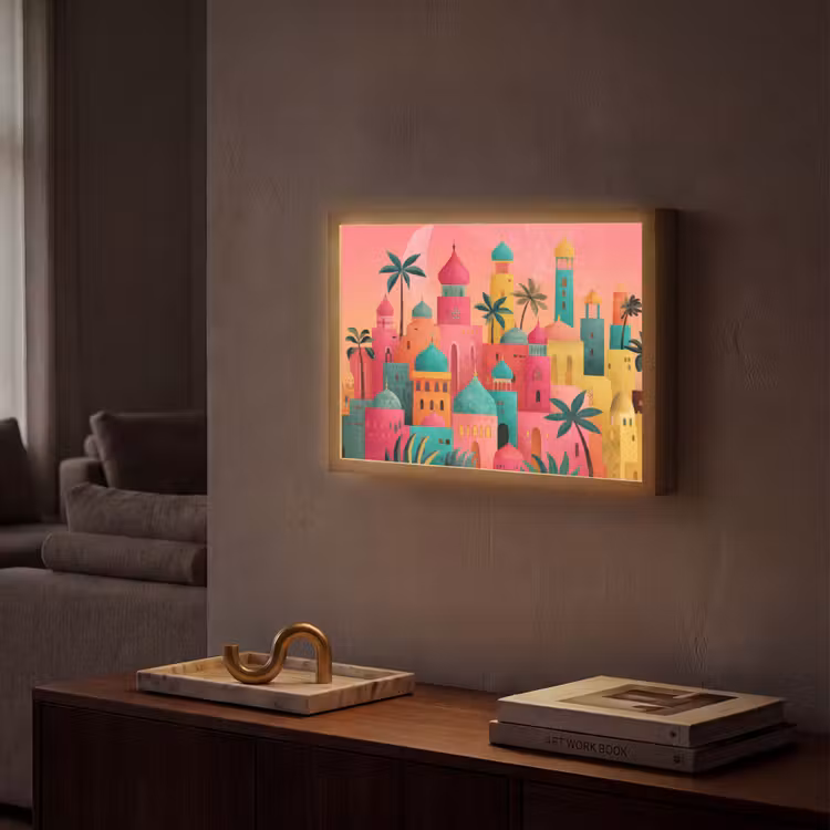 Lightbox - Wandlamp - Kleurrijk - Palmbomen - Islamitisch — 2