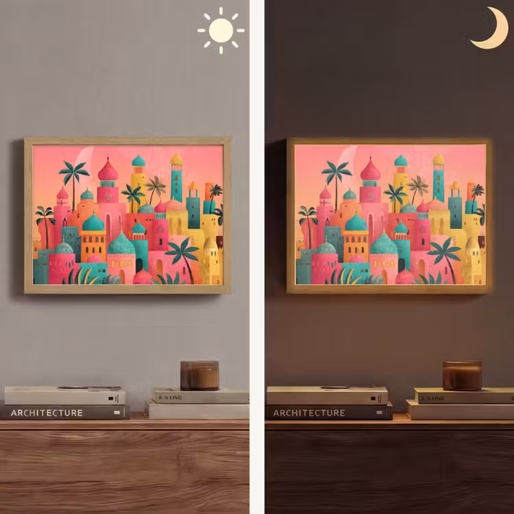 Lightbox - Wandlamp - Kleurrijk - Palmbomen - Islamitisch — 6