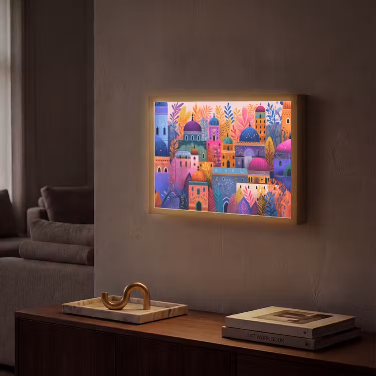Lightbox - Wandlamp - Kleurrijk paradijs - Levendig - Islamitisch — 2
