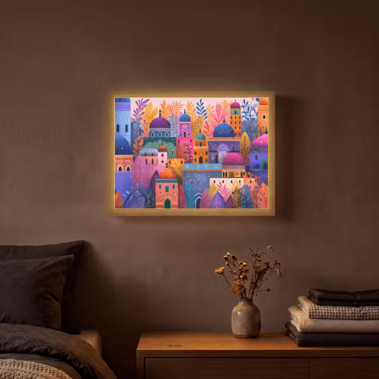 Lightbox - Wandlamp - Kleurrijk paradijs - Levendig - Islamitisch — 3