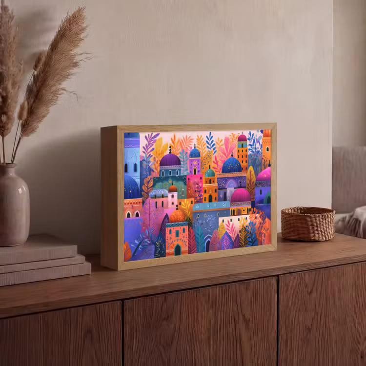 Lightbox - Wandlamp - Kleurrijk paradijs - Levendig - Islamitisch — 4