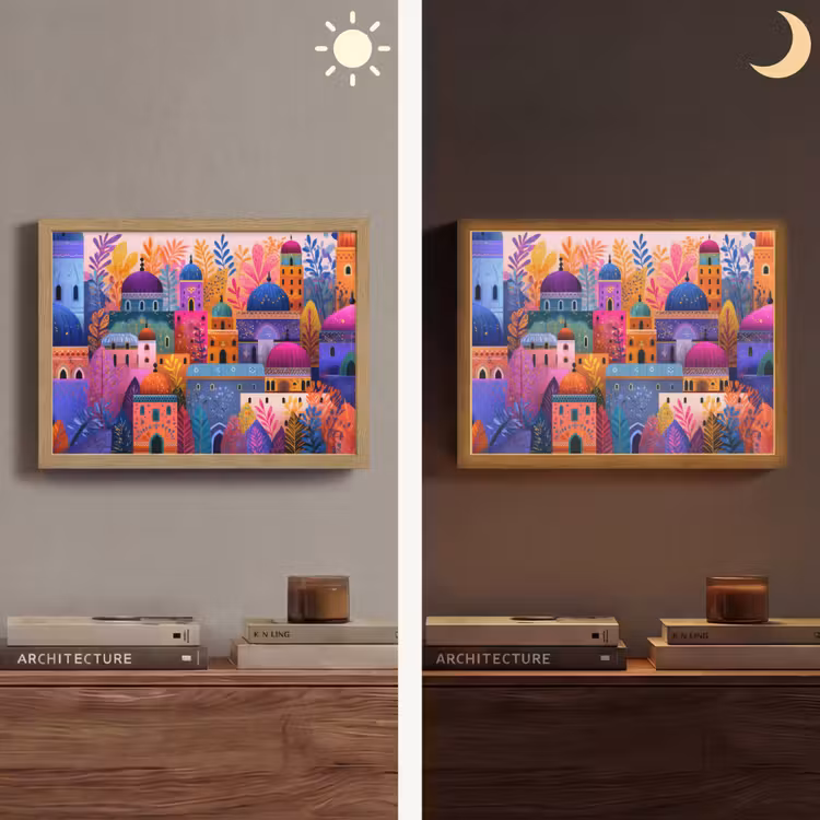Lightbox - Wandlamp - Kleurrijk paradijs - Levendig - Islamitisch — 6