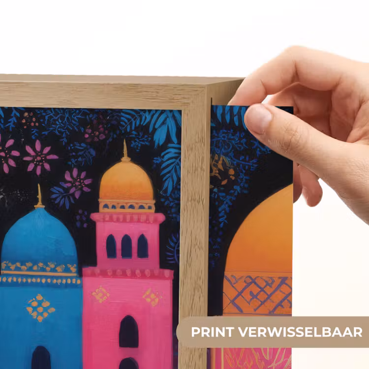Lightbox - Wandlamp - Kleurrijk - Stad - Nacht - Islamitisch — 5