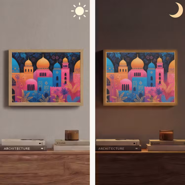 Lightbox - Wandlamp - Kleurrijk - Stad - Nacht - Islamitisch — 6