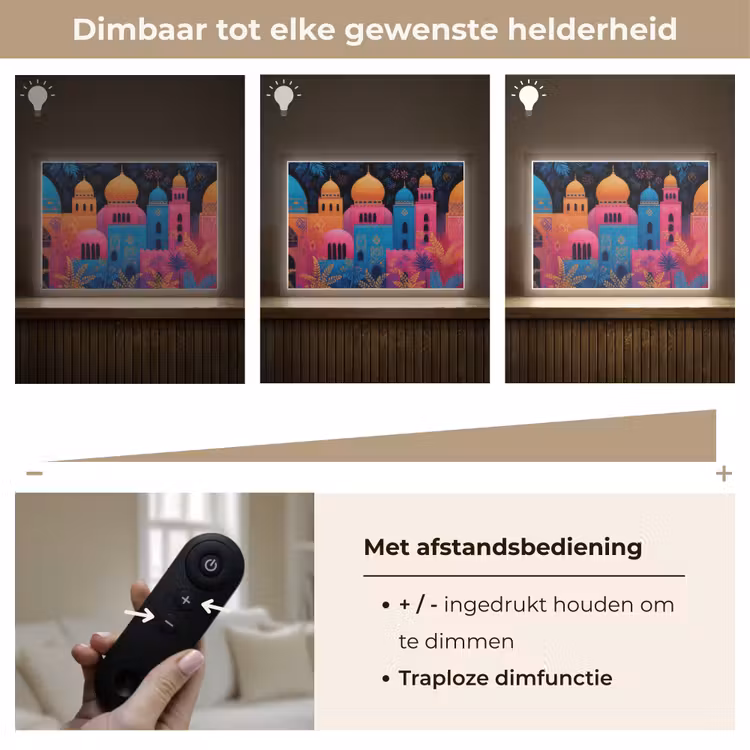 Lightbox - Wandlamp - Kleurrijk - Stad - Nacht - Islamitisch — 9