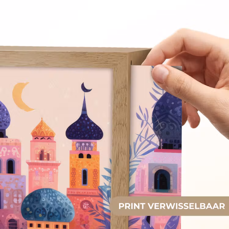 Lightbox - Wandlamp - Kleurrijke stad - Zon - Islamitisch — 5
