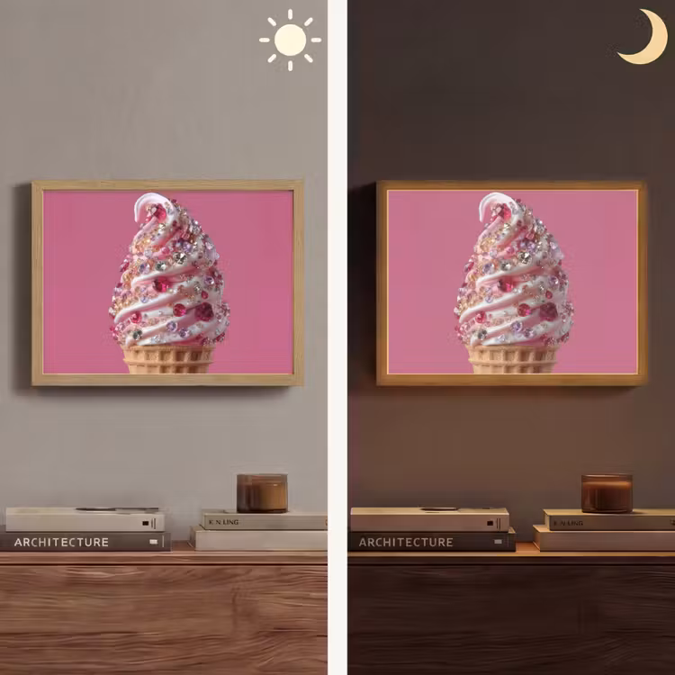 Lightbox - Wandlamp - Softijs - Edelstenen - Roze - Hoorntje — 6