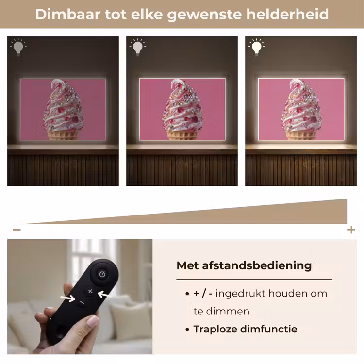 Lightbox - Wandlamp - Softijs - Edelstenen - Roze - Hoorntje — 9