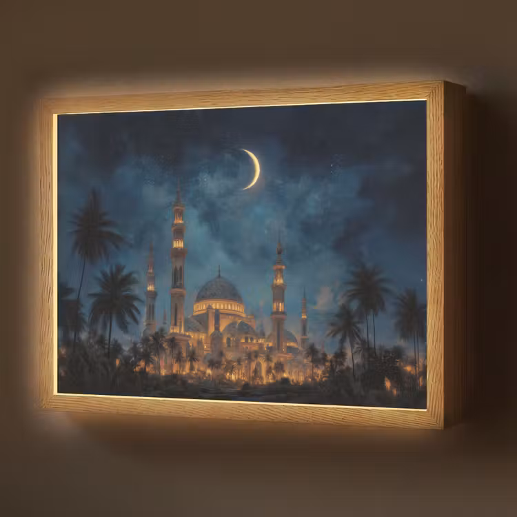 Lightbox - Wandlamp - Sterrenhemel - Maan - Palmbomen - Moskee — 1