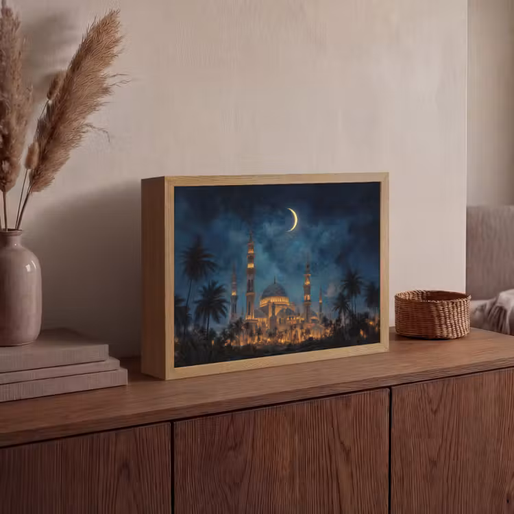 Lightbox - Wandlamp - Sterrenhemel - Maan - Palmbomen - Moskee — 4