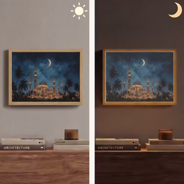 Lightbox - Wandlamp - Sterrenhemel - Maan - Palmbomen - Moskee — 6