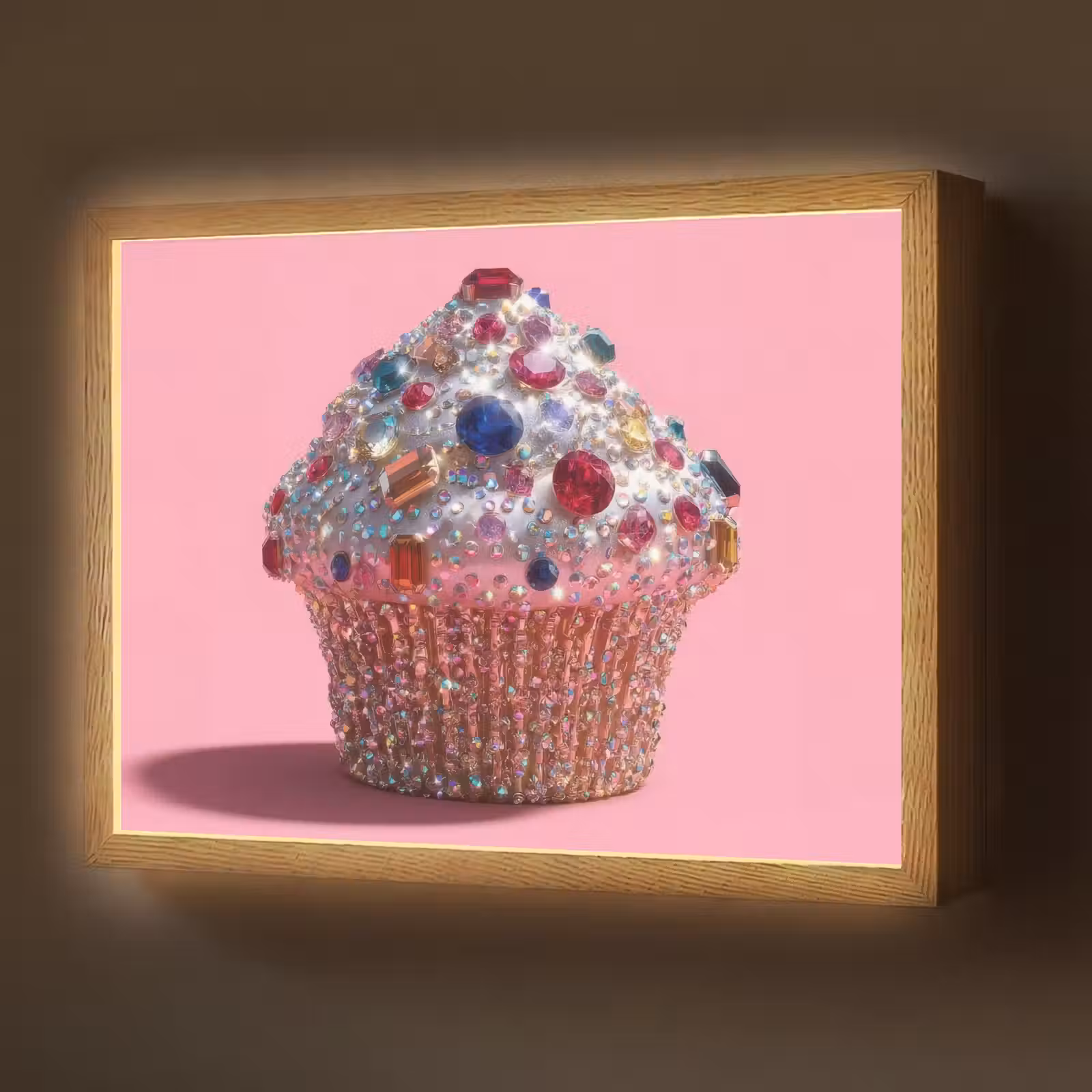 Lightbox - Wandlamp - Cupcake - Kleurrijk - Edelstenen — 1