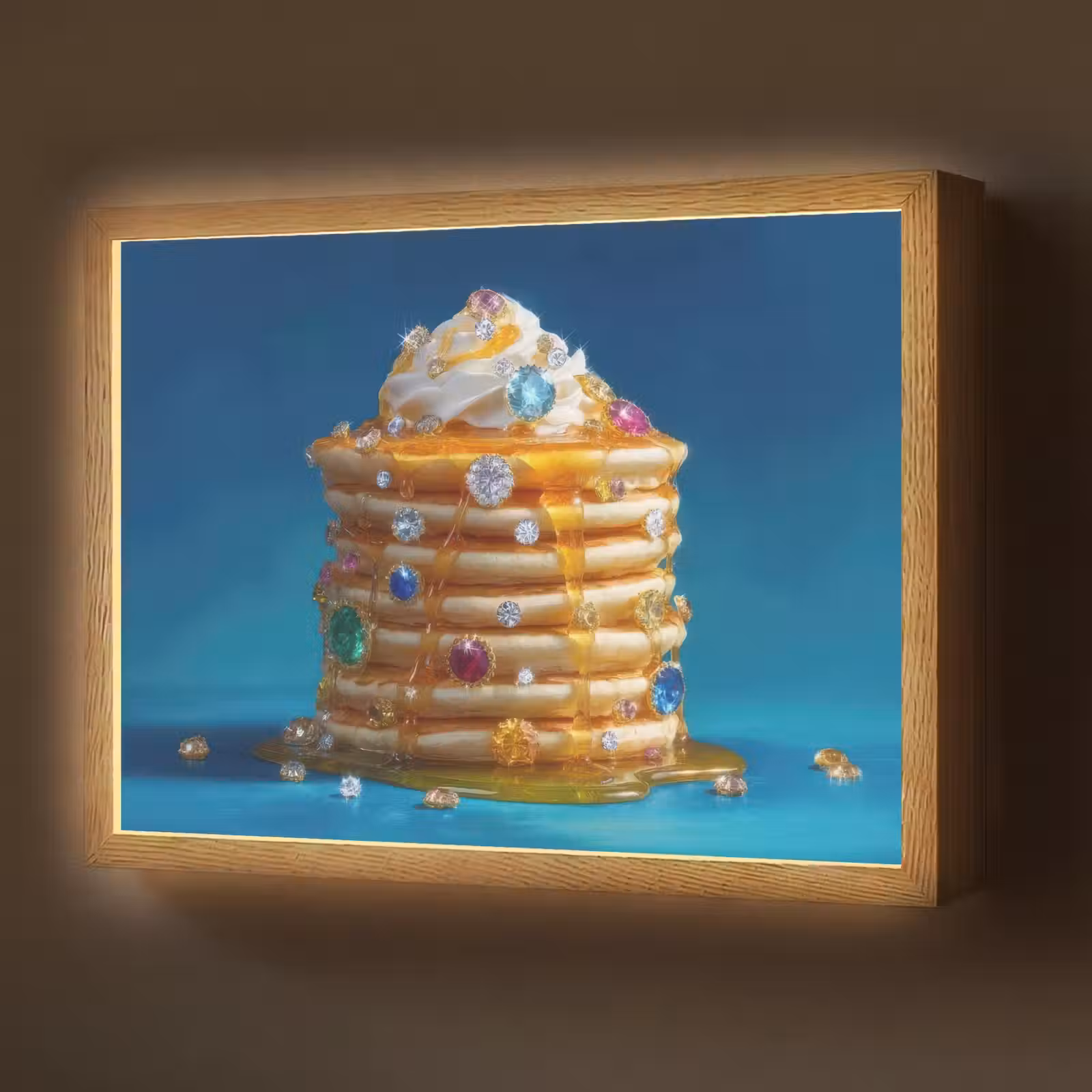 Lightbox - Wandlamp - Pannenkoeken - Steentjes - Glitter - Slagroom — 1