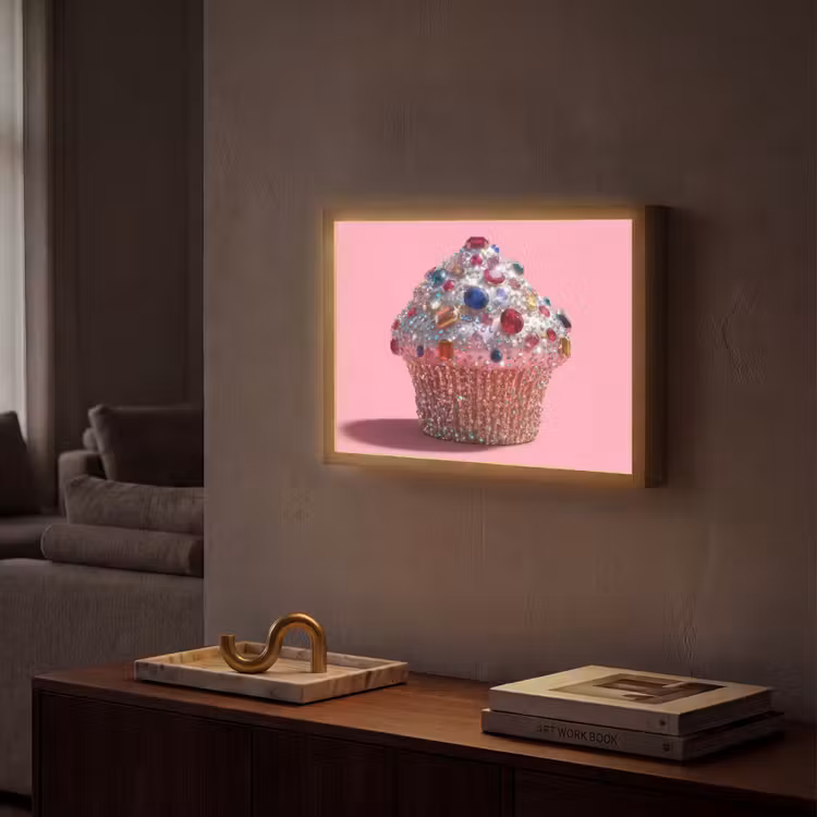 Lightbox - Wandlamp - Cupcake - Kleurrijk - Edelstenen — 2
