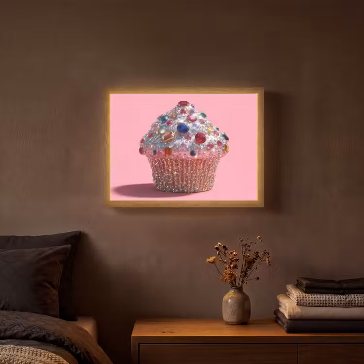 Lightbox - Wandlamp - Cupcake - Kleurrijk - Edelstenen — 3