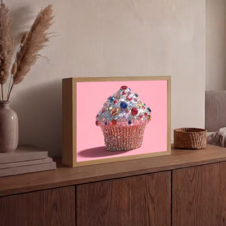 Lightbox - Wandlamp - Cupcake - Kleurrijk - Edelstenen — 4
