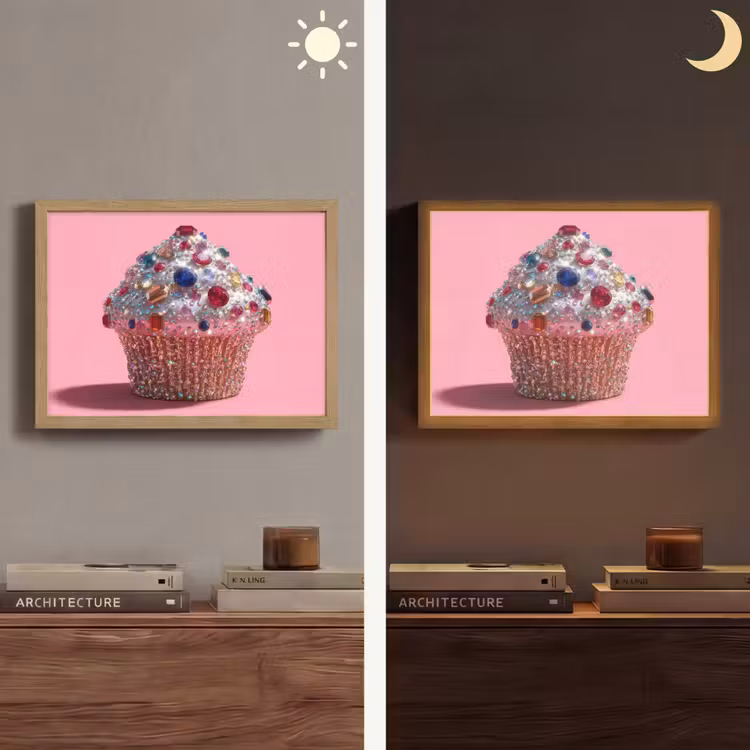 Lightbox - Wandlamp - Cupcake - Kleurrijk - Edelstenen — 6